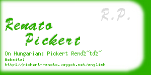 renato pickert business card